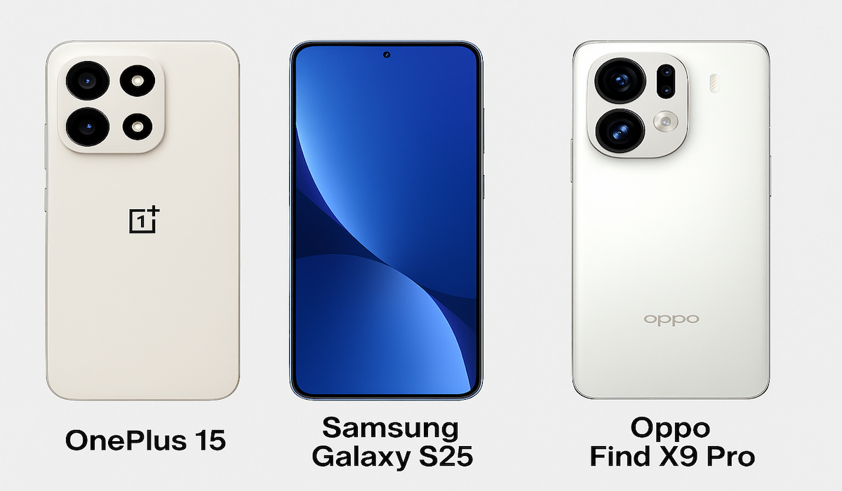 Oneplus 15 vs samsung s25 vs oppo find x9 pro